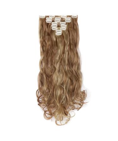 24 Inch 18 Clip Long Hair Clip 8pcs / Set Of High Temperature Fiber Wig Synthetic Clip Extension Hair 24inches 12P24