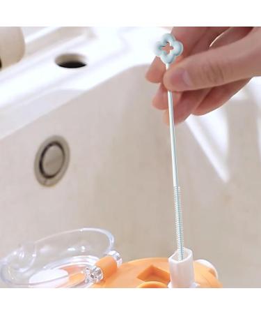 Straw Brush - Flower Multifunctional Cleaner Straw Cleaner Brush Extra Long Straw Cleaner Drinking Straw Cleaning Brush for Sippy Cup Water Bottle Azure - Buy Online on GoSupps.com
