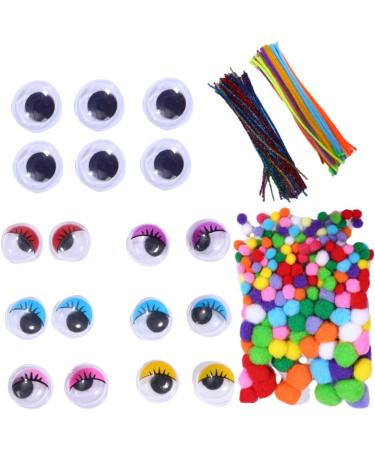 Lurrose 2100 Pcs Diy Twist Stick Glue Eyes Fur Ball Set Stuffed Toy Diy Toys Toddler Cleaners Craft Assorted Colorx3pcs 30X0.5CMx3pcs - Buy Online on GoSupps.com