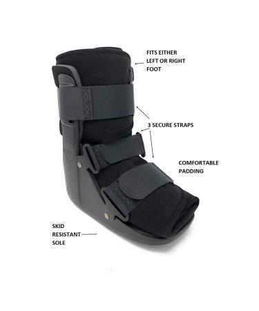 MB MEDICAL BRACES  INC. Low Top Non-Air Fracture Boot (Medium  L4386 and L4387)  Short CAM Walking Brace for Foot and Ankle  Black  Men's Shoe Size 7 1/2 - 10  Female Shoe Size 8 1/2 - 11 1/2 - Buy Online on GoSupps.com