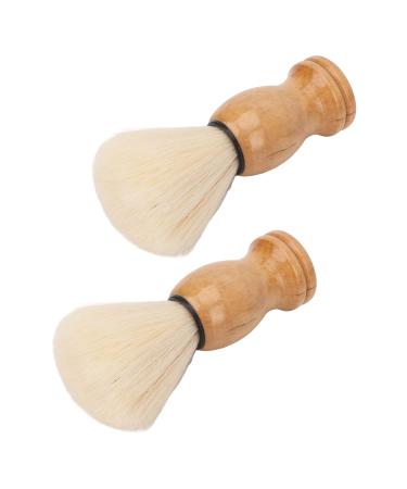Men's Shaving Brush Set - 2pcs Mini Wooden Handle Soft Brushes for Professional Barber & Home Use - Buy Online on GoSupps.com