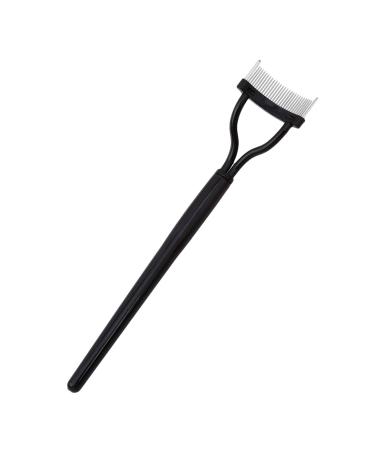 Flybloom Eyebrow Comb Eyelash Separator Eyelash Comb Curler Eyebrow Brush Applicator Makeup Brush Tool (Black)