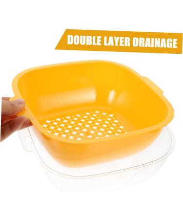 Zerodeko 1 Set Fruit Drain Basket Plastic Storage Baskets Kitchen Drain Basket Vegetables Draining Basket 32X27CM Orange - Buy Online on GoSupps.com