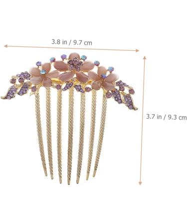 Angoily Opal Comb Wedding Hair Accessories for Brides Tooth Comb Hairbrushes for Woman Comb Wide Tooth Comb Hair Clip Hair Comb for Women Fine Tooth Alloy Small Comb Purple Metal - Buy Online on GoSupps.com