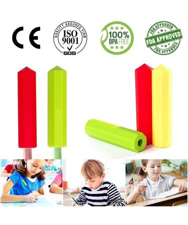 Bite Ring Necklace - LLmz 5 Silicone Chewing Trailers Sensory Teething Pendant for Kids & Adults with Anxiety - Buy Online on GoSupps.com