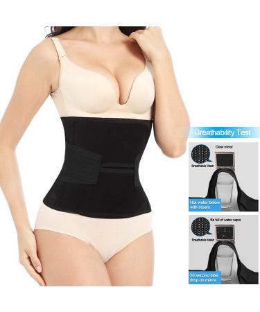 OKPOW Postpartum Belly Wrap - High Elastic Support Belt for Women, Maternity Body Shaper After Birth (Black, Medium) - Buy Online on GoSupps.com