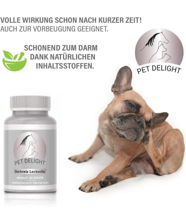 Pet Delight Itching Treats - High-Dose Vitamin Supplements for Cats & Dogs | Skin Care Anti-Mites Fleas & Lice - 15g - Buy Online on GoSupps.com