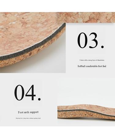Cork Insole Cushion Inserts for Flat Feet | Orthotic Arch Support for Men & Women (Size 37-38 - Buy Online on GoSupps.com