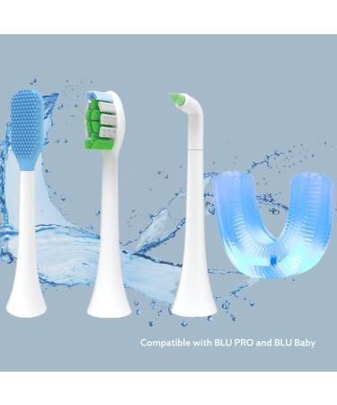 GO SMILE Pro Oral Care Set - 4 Piece Deep Cleaning Accessories | Nylon Toothbrush Silicone Tongue Scraper Interdental Brush & Gum Massager - Buy Online on GoSupps.com