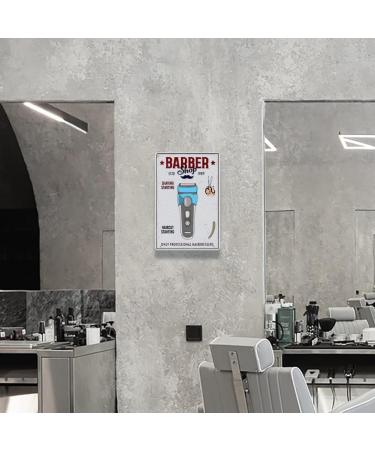 Vintage Barber Shop Wall Art - Antique Metal Sheet Decoration for Hairdressers | Beuiwjhe - Buy Online on GoSupps.com