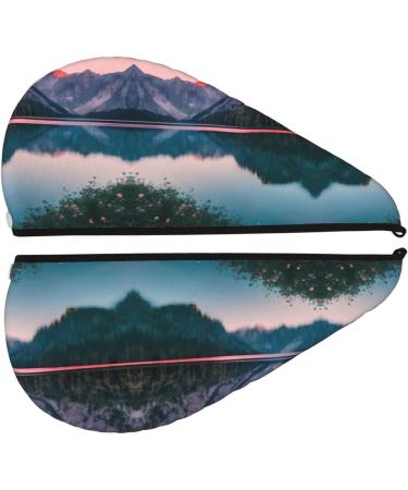 Buy Lake and Sunset Coral Velvet Dry Hair Cap Ideal for Home Travel Pool Parties Beaches & Baths | Quick-Dry Hair Accessories - Buy Online on GoSupps.com
