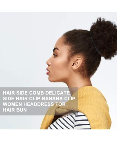FRCOLOR Banana Hair Clip for Thick Curly Heavy Hair Large Banana Clip Soft Metallic Double Comb for Thick Curly Kinky Hair Women Hair Accessories Black - Buy Online on GoSupps.com