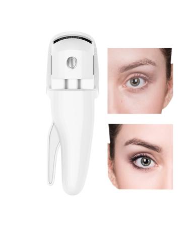 Electric Eyelash Curler - 230mah Battery Portable Small Eyelash Curler | Ergonomic Eye Lash Curling Tool Handheld Eyelash Heated Tool for Eyelashes Makeup White