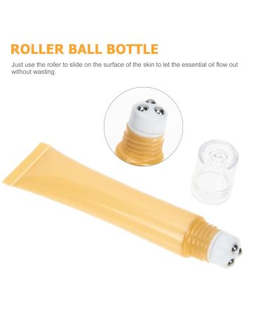2 Pack Yellow Cosmetic Roll-On Bottles - Perfect for Eye Gel & Face Cream | Travel-Ready Plastic Tubes for Home & Outdoor Use - Buy Online on GoSupps.com