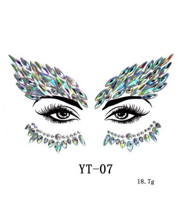 Face Jewels Stickers & Glitter Set for Festival, Rave, Party - Mermaid Crystal Temporary Tattoos - 6 Sets with 4 Boxes of Face Gems - Buy Online on GoSupps.com