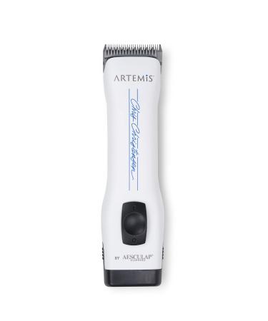 Chris Christensen Artemis Dog Clipper, Cordless Grooming, #10 Blade, Runs Quiet 63 db, Lightweight 0.84 lbs, 4-Hours Run Time Lithuim Ion Battery, Made in Germany, White