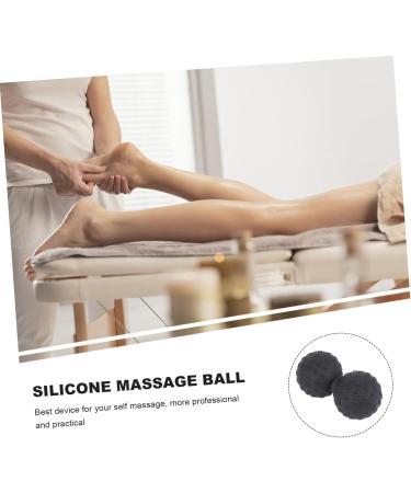 Yoga Massage Ball - Fascia Roll Body Massage Device | Fitness Gym Peanut Roller for Deep Tissue & Muscle Recovery - 12x6.3cm Black - Buy Online on GoSupps.com