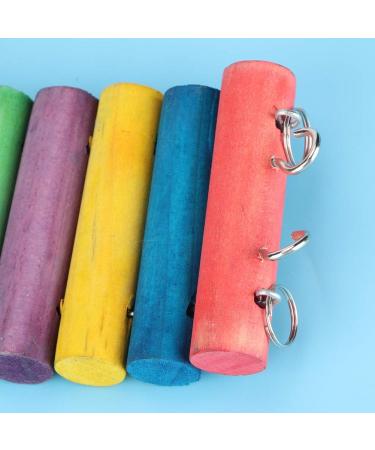 Colorful Wooden Hamster Rainbow Bridge Suspension Ladder Climbing Platform (6*50cm) - Ideal for Parrot, Mice, Gerbil, Chinchilla Cage Accessories - Buy Online on GoSupps.com