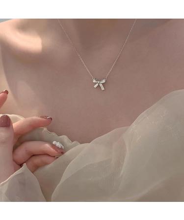 KUAIYIJU Butterfly Necklace with Rhinestone Bow - Stylish Gold Accessory for Women & Girls - International Shipping - Buy Online on GoSupps.com
