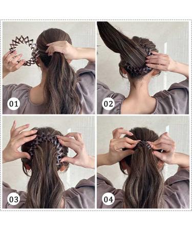 3Pcs Vintage Geometric Birds Nest Hair Clips - Retractable Hair Claw Clamps for Women & Girls - Buy Online on GoSupps.com