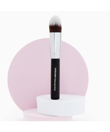 Under Eye Concealer Brush - Beauty Junkees Tapered Kabuki Brush with Soft Synthetic Bristles for Concealing  Blending  Setting  Buffing with Powder  Liquid  Cream Cosmetics  Vegan Makeup Brushes