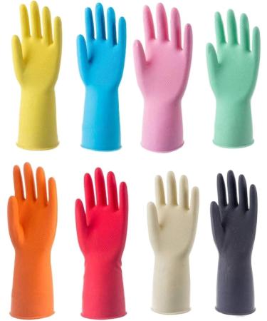 Dishwashing Gloves Household Cleaning Non-Slip Durable Kitchen Washing Bowl Household Laundry Waterproof Latex Rubber Gloves huangse63g Small - Buy Online on GoSupps.com