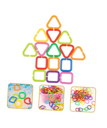 Shop Ibasenice 140 PTH Geometric Chain Buckle Baby Links - Colorful Sensory Rings for Newborns & Toddlers | 4-Piece Set (5.5x5.5cm) - Buy Online on GoSupps.com