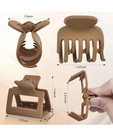 8 Pack Double Row Teeth Hair Clips Small Hair Claw 1.6" Matte Hair Clips Cute Size Jaw Clips No Slip Hair Clamps hair Accessories for Women Girls - Buy Online on GoSupps.com