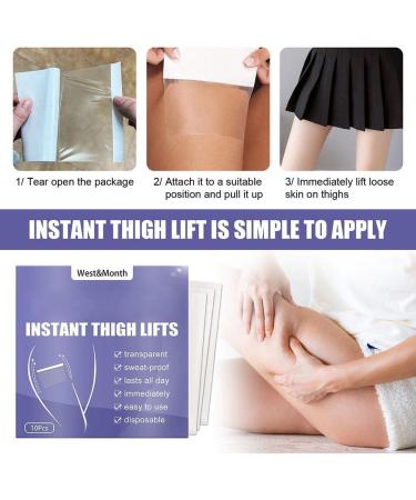 Encomy 10-Piece Instant Thigh Lifting Strips | Transparent Adhesive for Smooth Cellulite & Firm Skin | Ideal for Girls - Buy Online on GoSupps.com