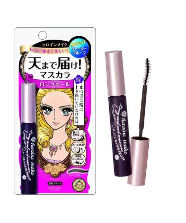 HEROINE MAKE Long and Curl Mascara Super WP 01 Jet Black (1 Pack)