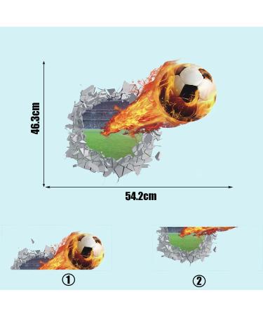ANHUIB 3D Football Wall Stickers - Boys Bedroom Decor - Nursery Soccer Sport Decal - Kids Room Playroom Wall Decor - Buy Online on GoSupps.com