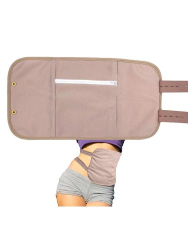 Castor Oil Pack Wrap Cloth Fabric Castor Oil Wrap - Less Mess Soft Ice/Heat Castor Oil Pack for Comfort Sleep & Stress Relief Sritob Khaki