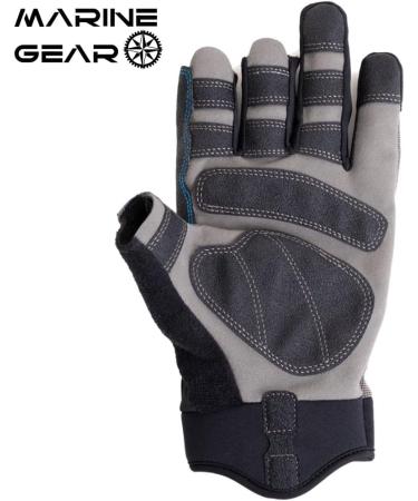 Large Marine Gear Sailing Gloves - Enhanced 3-Finger Dexterity and Superior Grip - Buy Online on GoSupps.com