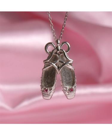 Oralgos Fashionable Ballet Shoe Trailer Necklace for Women - Trendy Dance Choker Wedding & Party Jewelry Silver Birthday Gift Accessory - Buy Online on GoSupps.com