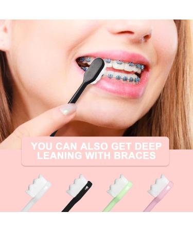 VIKSAUN 6 Pack Extra Soft Toothbrushes - Micro Nano Manual with 20 000 Bristles for Sensitive Teeth & Gums - Ideal for Adults & Children - Premium Oral Care - Buy Online on GoSupps.com