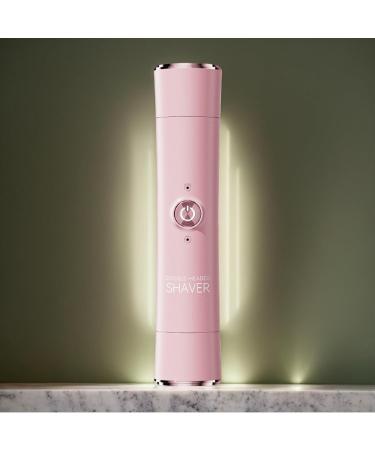 Womens Electric Shaver Bikini Trimmer with Double Heads Hair Removal with Ergonomic Design for Body Eyebrows Face Intimate Zones Ears Legs Pink - Buy Online on GoSupps.com