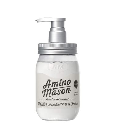 Amino Mason Moist Whip Cream Shampoo 450ml - White Rose Bouquet Scent (Green Tea Set)