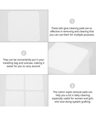 Uonlytech Cleaning Cotton Pads - Non-Fleece Eyelash Glue Remover & Adhesive Wipes for Extensions (2 Boxes) - Buy Online on GoSupps.com