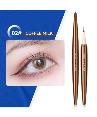 KISSIO Waterproof Liquid Eyeliner - Long Lasting & Buildable Pigmentation - Cruelty Free - 1.5ml (02 Coffee Milk) - Buy Online on GoSupps.com