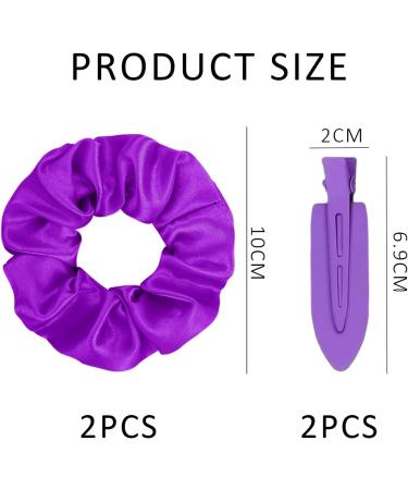 2 Purple Scrunchies 2 Purple Hairpins Purple Scrunchies Purple Accessories Kids Scrunchies Girls Scrunchies Purple Shiny Scrunchies Purple Accessories For Women - Buy Online on GoSupps.com