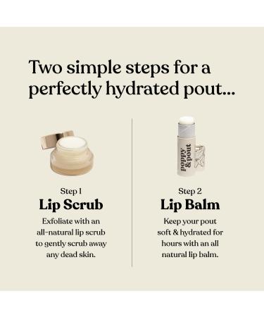 Poppy & Pout Lip Care Set - Natural Lip Balm & Scrub - Sustainable Packaging - Cruelty-Free - Exfoliating & Moisturizing Treatment (Marshmallow Cream) - Buy Online on GoSupps.com