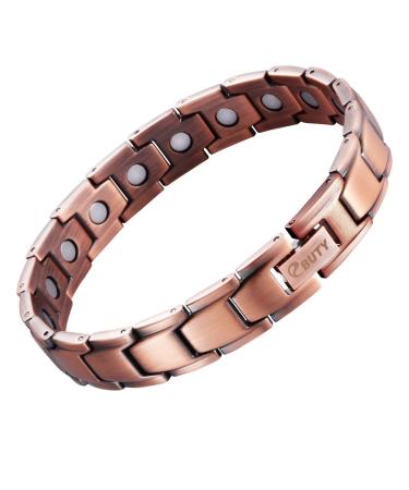 EButy magnet therapy bracelet for men made of copper for pain relief in arthritis and carpal tunnel syndrome. 21 centimeters copper single