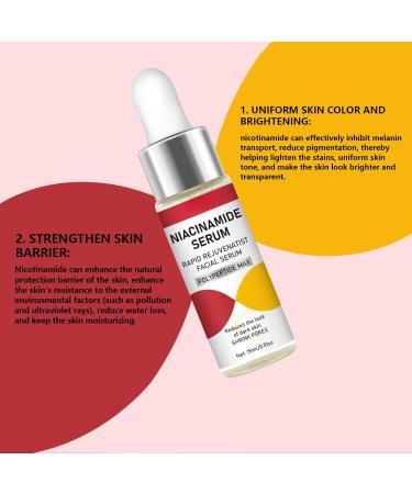 Niacinamide Pure Serum Pore Reducer Face Serum Niacinamide Serum Shrinking Enlarged Pores Serums Skincare Brightening Serum Face Serum For Women Balancing Sebum Production 15ml - Buy Online on GoSupps.com