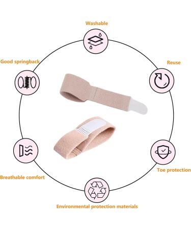10-Piece Hammer Toe Corrector Kit | Toe Separator & Bandages for Crooked Broken Toes | International Shipping Available - Buy Online on GoSupps.com