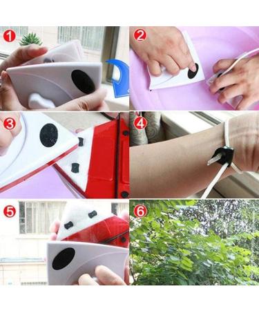 Double-Sided Magnetic Window Glass Brush Flexible Magnet Cleaner Wiper - Buy Online on GoSupps.com