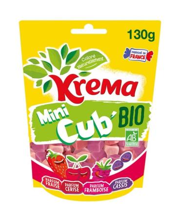 KREMA - Organic Red Fruit Cub 130 g - Pack of 4 - Sold as a Set