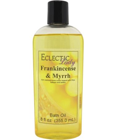 Frankincense and Myrrh Bath Oil by Eclectic Lady  8 oz 8 Ounce