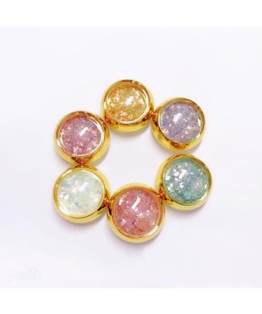 GZMAYUEN 6 Colors Holographic Nail Glitter Sequins - Chunky Flakes & Powder Pigment for Nail Art, Face, Body - DIY Crafting Paillette - Buy Online on GoSupps.com