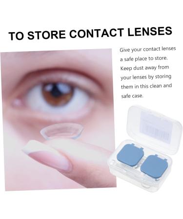 Coolhiya Portable Glasses Case & Contact Lens Container - Automatic Storage for Lentils - Travel Size Blue Box (5.5x2.5x2cm) - International Shipping Available - Buy Online on GoSupps.com