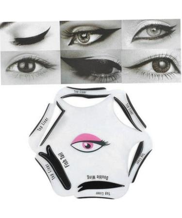 1PC Eyeliner Stencil 6 in 1 Eyeline Guide Template Eyeliner Stamp Eye Makeup Template Cat Liner Makeup Tool for Eyes - Buy Online on GoSupps.com